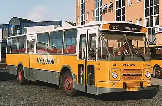 Algemeen verbreid Nederlands standaardstreekbustype DAF MB200 Den Oudsten, hier bij VEONN.