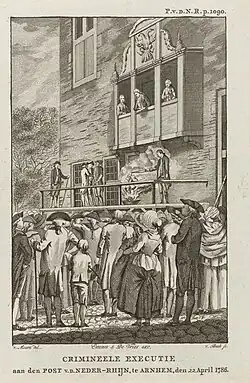 Verbranding van het tijdschrift te Arnhem, 1786