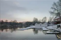 Het verenigingsterrein van RLV in de winter