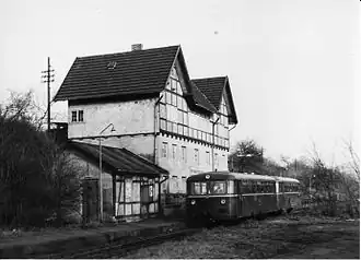 Station Vernawahlshausen rond 1970. Het gebouw is tussen 1971-1972 gesloopt