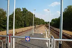 Zuideinde van het station