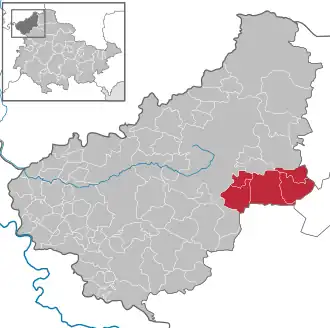 Kaart van Verwaltungsgemeinschaft Eichsfelder Kessel