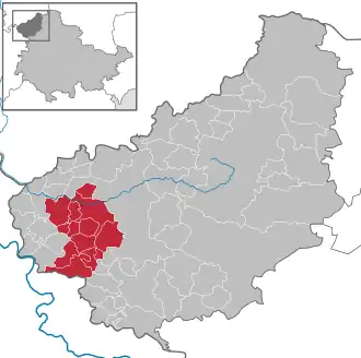 Kaart van Verwaltungsgemeinschaft Uder