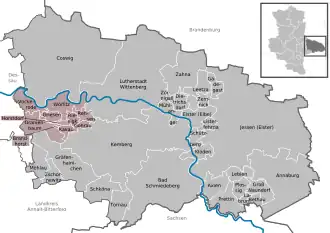 Kaart van Wörlitzer Winkel