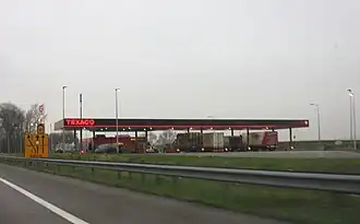 De Zuidpunt in 2008, destijds met Texaco tankstation.