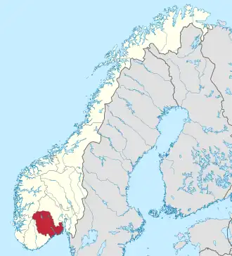 Kaart van Vestfold og Telemark fylke (2020-2023)