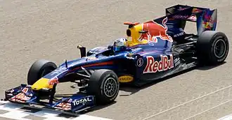 Sebastian Vettel in de RB6, Circuit de Catalunya