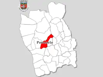 Kaart van Santa Marta de Portuzelo