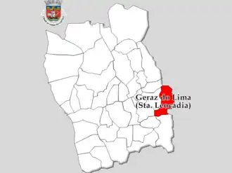 Kaart van Santa Leocádia de Geraz do Lima