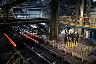 Staalproductie in het Amerikaanse Saint Paul (Minnesota) tijdens een bezoek van toenmalig vice-president Mike Pence in 2019.