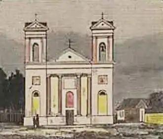 19e-eeuwse afbeelding van de kerk