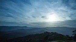 Gezicht over de Victoriaanse Alpen nabij Mount Speculation