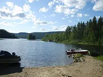 Het zoetwatermeer Paanajärvi