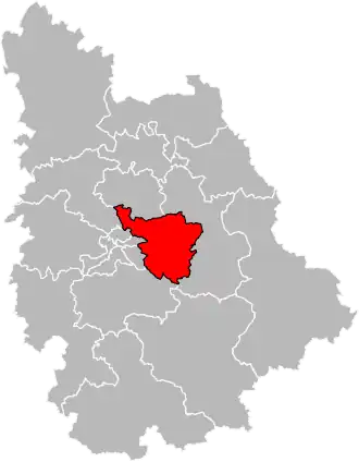 Locatie van het kanton