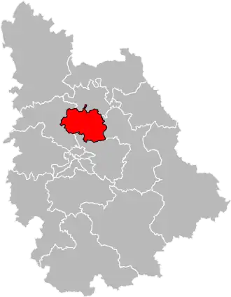 Locatie van het kanton