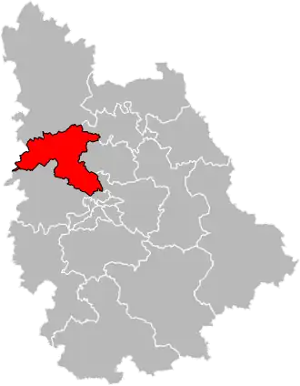 Locatie van het kanton