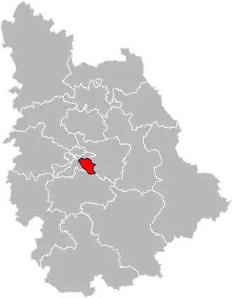 Locatie van het kanton