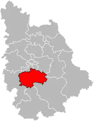 Locatie van het kanton