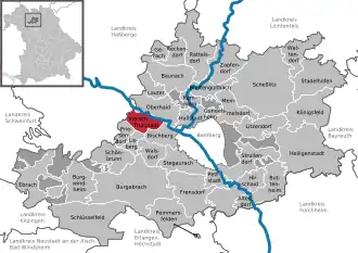 Kaart van Viereth-Trunstadt