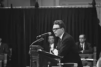 Vietnamdebat; Tweede Kamerlid Erik Visser (D66) aan het woord