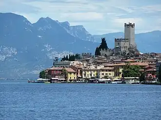 Castello Scaligero in Malcesine, Noord-Italië, aan het Gardameer