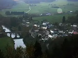 Zicht op Dohan vanaf het noordoosten