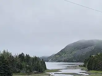 Monding van de Wester Pond Brook in de Indian Arm gezien vanaf Route 235