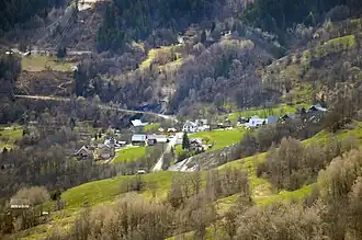 Villarembert gezien vanaf Les Trois Croix