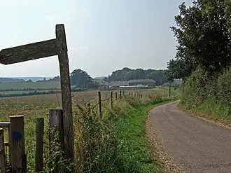 Uitzicht richting Stafford Farm