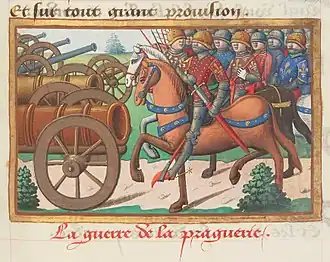 De leiders van Praguerie door Martial d'Auvergne uit "Vigiles du roi Charles VII"