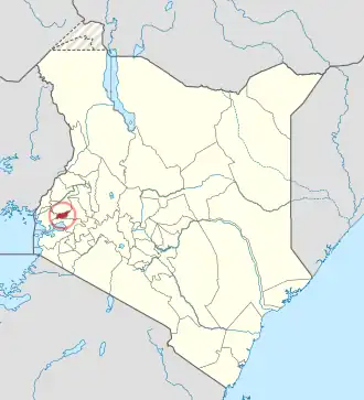 Kaart van Vihiga County