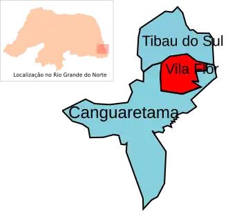 Vila Flor met omliggende gemeenten