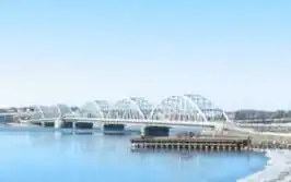 De Vildsundbrug gezien vanaf Mors