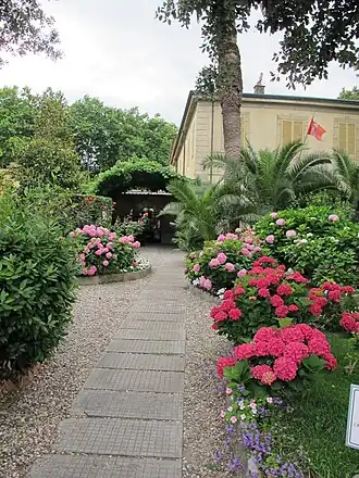 De tuin bij het huis