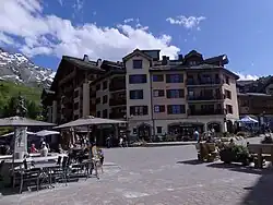 Dorpskern in de zomer