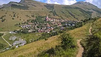 Gezicht op Les Deux Alpes