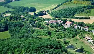 Luchtfoto van het dorp
