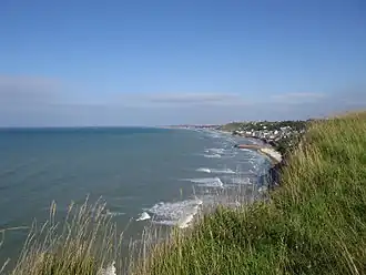Arromanches vanuit het westen gezien