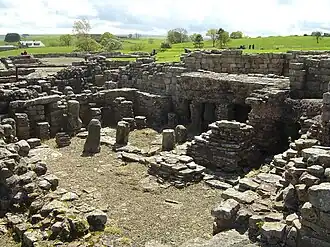Restanten van het badhuis van Vindolanda.