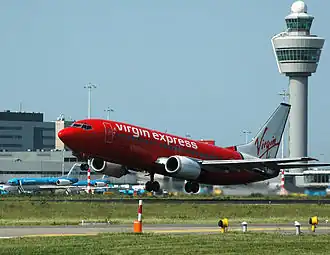 Een Boeing 737 van Virgin Express