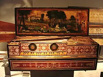 Hans Ruckers 1583 Virginal à la quinte Parijs, Musée de la musique