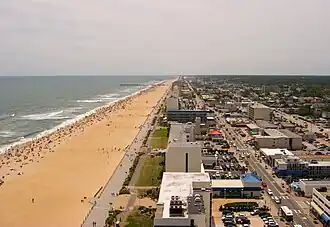 Het strand van Virginia Beach
