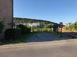 Tracé net na de splitsing met de lijn Soissons - Givet richting de spoorbrug