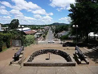 Uitzicht op de straat Anibal Pinto in Mulchén