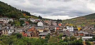 Dorpskern van Santalla del Bierzo in de gemeente Priaranza del Bierzo