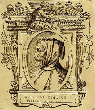 Tekening Cimabue van Giorgio Vasari, 1767