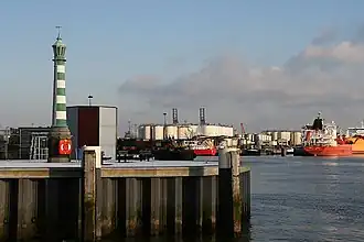 Oostelijk havenhoofd met lichtbaak
