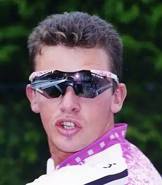 Poelnikov als renner van Team Deutsche Telekom in 1995