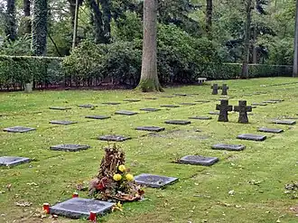 Overzicht van de begraafplaats