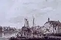 Het Zeemagazijn in 1779.